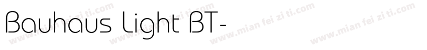 Bauhaus Light BT字体转换